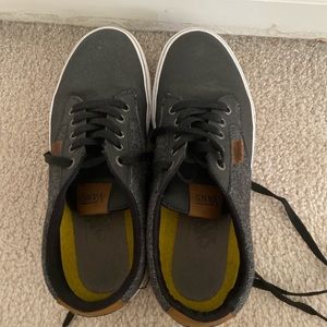 Black and grey vans